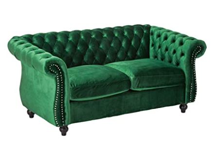 Vintage couch: traditional chesterfield loveseat couch