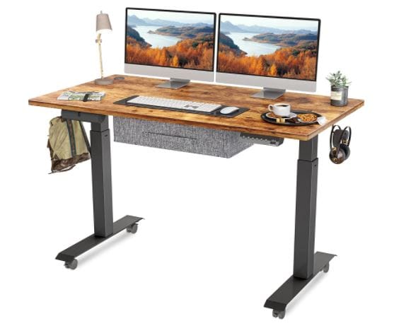 Vintage desk: adjustable height electric stand up desk