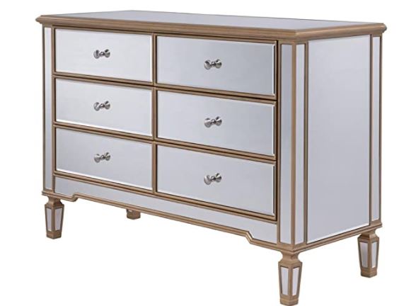 Vintage dresser: elegant decor 6 drawer dresser