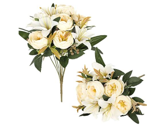 Vintage flowers: vintage peony lily bouquets
