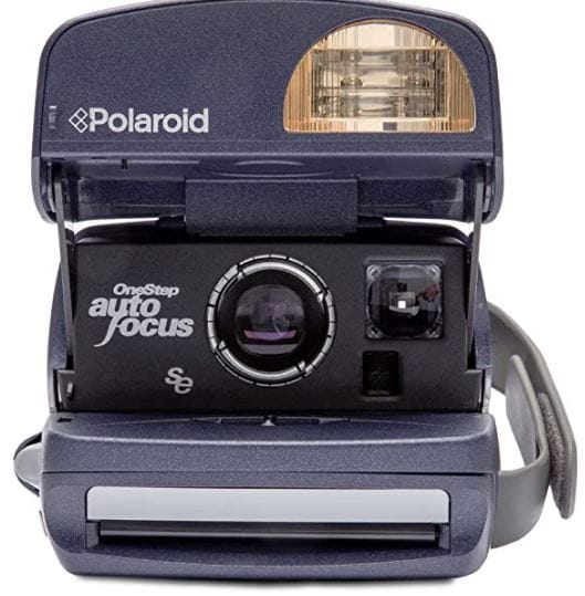 Vintage photography: polaroid 600 camera - vintage 90s close up express